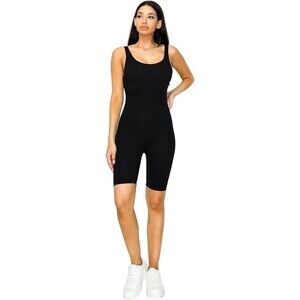 Cemi Ceri Black Shorts Shapewear One Piece Bodycon Flattering One Size